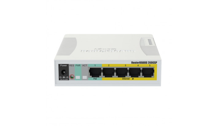 Комутатор MikroTik RB260GSP (CSS106-1G-4P-1S)